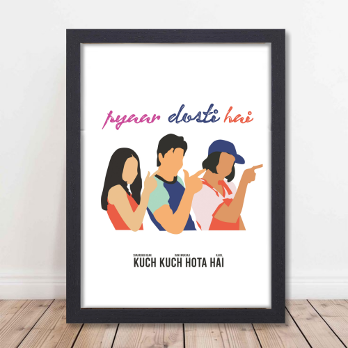 Bollywood Movie Kuch Kuch Hota Hai Poster Frame Shahrukh Khan, Kajol, Rani Mukherjee Movies Framed Posters QUOTES Canvas Painting Photo Frames For Wall Decor Bedroom Living Room Decoration Home Office Restraunt Cafe, kuch kuch hota hai poster, kuch kuch hota hai movie poster hd, kuch kuch hota hai movie photos, kuch kuch hota hai movie poster copied, kuch kuch hota hai movies posters, kuch kuch hota hai poters, shah rukh khan poster, king shah rukh khan poster, shah rukh khan poster switzerland