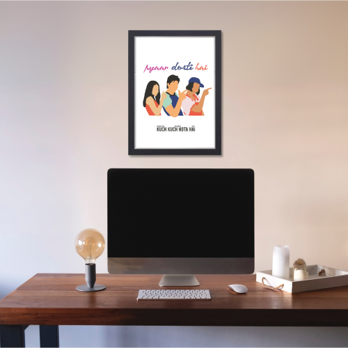Bollywood Movie Kuch Kuch Hota Hai Poster Frame Shahrukh Khan, Kajol, Rani Mukherjee Movies Framed Posters QUOTES Canvas Painting Photo Frames For Wall Decor Bedroom Living Room Decoration Home Office Restraunt Cafe, kuch kuch hota hai poster, kuch kuch hota hai movie poster hd, kuch kuch hota hai movie photos, kuch kuch hota hai movie poster copied, kuch kuch hota hai movies posters, kuch kuch hota hai poters, shah rukh khan poster, king shah rukh khan poster, shah rukh khan poster switzerland