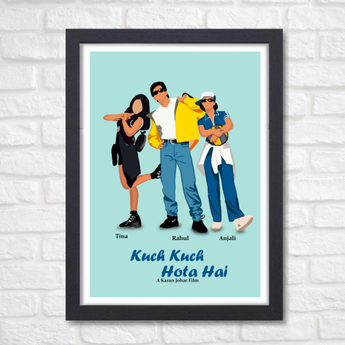 Kuch Kuch Hota Hai Movie Poster Frame Bollywood Actors Shahrukh, Kajol, Rani Mukharjee Framed Posters Movies Artwork Canvas Painting Photo Frames For Wall Decor Restraunt Cafe Bedroom Living Room Decoration Home Office, kuch kuch hota hai poster, kuch kuch hota hai poster hd, kuch kuch hota hai poster copy, kuch kuch hota hai poster pic, kuch kuch hota hai posters, kuch kuch hota hai movie poster, kuch kuch hota hai movie poster hd, kuch kuch hota hai film poster, kuch kuch hota hai movie posters