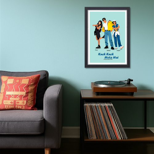 Kuch Kuch Hota Hai Movie Poster Frame Bollywood Actors Shahrukh, Kajol, Rani Mukharjee Framed Posters Movies Artwork Canvas Painting Photo Frames For Wall Decor Restraunt Cafe Bedroom Living Room Decoration Home Office, kuch kuch hota hai poster, kuch kuch hota hai poster hd, kuch kuch hota hai poster copy, kuch kuch hota hai poster pic, kuch kuch hota hai posters, kuch kuch hota hai movie poster, kuch kuch hota hai movie poster hd, kuch kuch hota hai film poster, kuch kuch hota hai movie posters