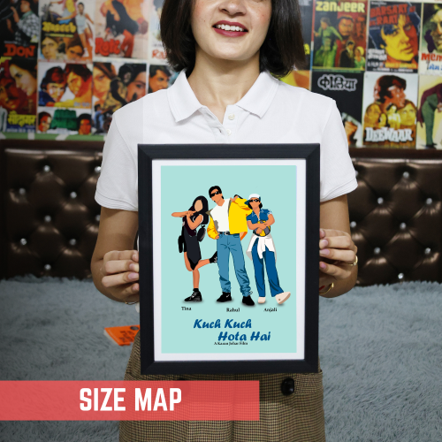 Kuch Kuch Hota Hai Movie Poster Frame Bollywood Actors Shahrukh, Kajol, Rani Mukharjee Framed Posters Movies Artwork Canvas Painting Photo Frames For Wall Decor Restraunt Cafe Bedroom Living Room Decoration Home Office, kuch kuch hota hai poster, kuch kuch hota hai poster hd, kuch kuch hota hai poster copy, kuch kuch hota hai poster pic, kuch kuch hota hai posters, kuch kuch hota hai movie poster, kuch kuch hota hai movie poster hd, kuch kuch hota hai film poster, kuch kuch hota hai movie posters
