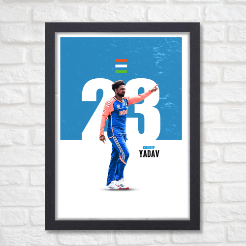 Kuldeep Yadav Jersey, Kuldeep Yadav Jersey Cricket, Cricketer Frame, Cricketers Frame, Cricketers Posters for wall, Cricketers Photo frame for wall, Cricketers Photos, Cricketers Photo frames, Indian Cricketers Posters, Indian Cricketer Framed, Virat Kohli, King Kohli, Rohit Sharma, Dhoni Frames, Framed Poster for wall decor, room decor, living room, diningroom, kitchen, turf, games room, sports aera poster