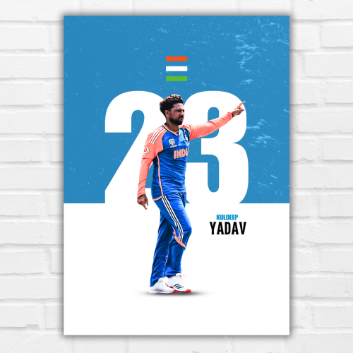 Cricketer Kuldeep Yadav Frame, Cricket Players Photo frame, Cricketers Framed Posters for wall decor, room decor, livingroom, Posters for Boys rooms, hostel Cricket fans (T20 World Cup 2024 Indian Player Kuldeep Yadav Kuldeep Yadav Jersey, Kuldeep Yadav Jersey Cricket, Cricketer Frame, Cricketers Frame, Cricketers Posters for wall, Cricketers Photo frame for wall,