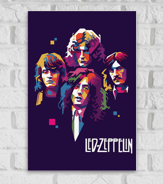 Led Zepping Rock Band Pop Art Music Singers Japanese Music Pop Culture Aesthetic Painting Posters & Frames