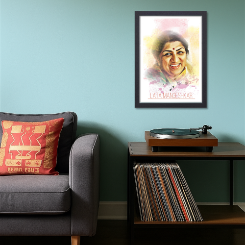 Lata Mangeshkar Poster Frame Indian playback singer Framed Posters Music Singers Artwork Canvas Painting with Photo Frames for Wall Decor Livingroom Bedroom Dining Room Hotel Restraunt, lata mangeshkar poster, lata mangeshkar wall poster, lata mangeshkar wallpaper, lata mangeshkar wall art, lata mangeshkar wall poster hd, lata mangeshkar wallpaper hd, lata mangeshkar frame, lata mangeshkar photo frame, lata mangeshkar painting, lata mangeshkar painting images, singers posters design, posters for wall poster