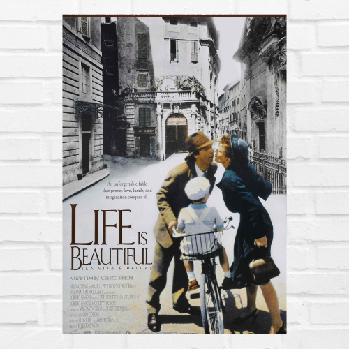 Life is Beautiful Movie Poster Frame Comedy War Film Artwork Framed Posters Hollywood Movies Canvas Painting Photo framesFor Wall Decor Living Room Bedroom  Study Room Restraunt Cafe Office & Home Decoration, life is beautiful movie poster, life is beautiful movie poster telugu, life is beautiful 1997 movie poster, life is beautiful italian movie poster, life is beautiful movie poster hd, life is beautiful movie poster 4k, life is beautiful movie poster pinterest, life is beautiful movie picture