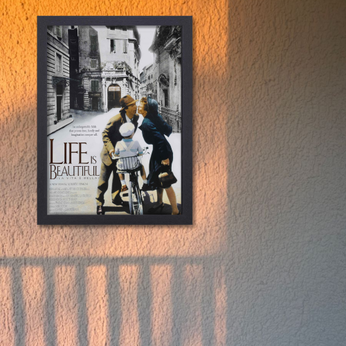 Life is Beautiful Movie Poster Frame Comedy War Film Artwork Framed Posters Hollywood Movies Canvas Painting Photo framesFor Wall Decor Living Room Bedroom  Study Room Restraunt Cafe Office & Home Decoration, life is beautiful movie poster, life is beautiful movie poster telugu, life is beautiful 1997 movie poster, life is beautiful italian movie poster, life is beautiful movie poster hd, life is beautiful movie poster 4k, life is beautiful movie poster pinterest, life is beautiful movie picture