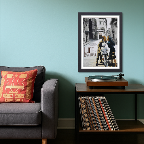 Life is Beautiful Movie Poster Frame Comedy War Film Artwork Framed Posters Hollywood Movies Canvas Painting Photo framesFor Wall Decor Living Room Bedroom  Study Room Restraunt Cafe Office & Home Decoration, life is beautiful movie poster, life is beautiful movie poster telugu, life is beautiful 1997 movie poster, life is beautiful italian movie poster, life is beautiful movie poster hd, life is beautiful movie poster 4k, life is beautiful movie poster pinterest, life is beautiful movie picture