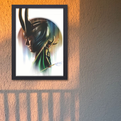 Loki Tv Series Poster Frame Telivision Series Artwork Framed Posters Avengers Canvas Painting Photo Frames for Wall Decor Home Decoration Living Room Bedroom Office Study Room Cafe Restraunt