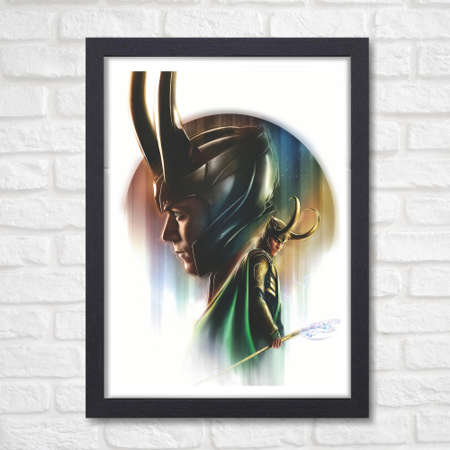 Loki Tv Series Poster Frame Telivision Series Artwork Framed Posters Avengers Canvas Painting Photo Frames for Wall Decor Home Decoration Living Room Bedroom Office Study Room Cafe Restraunt