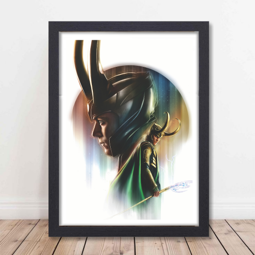 Loki Tv Series Poster Frame Telivision Series Artwork Framed Posters Avengers Canvas Painting Photo Frames for Wall Decor Home Decoration Living Room Bedroom Office Study Room Cafe Restraunt