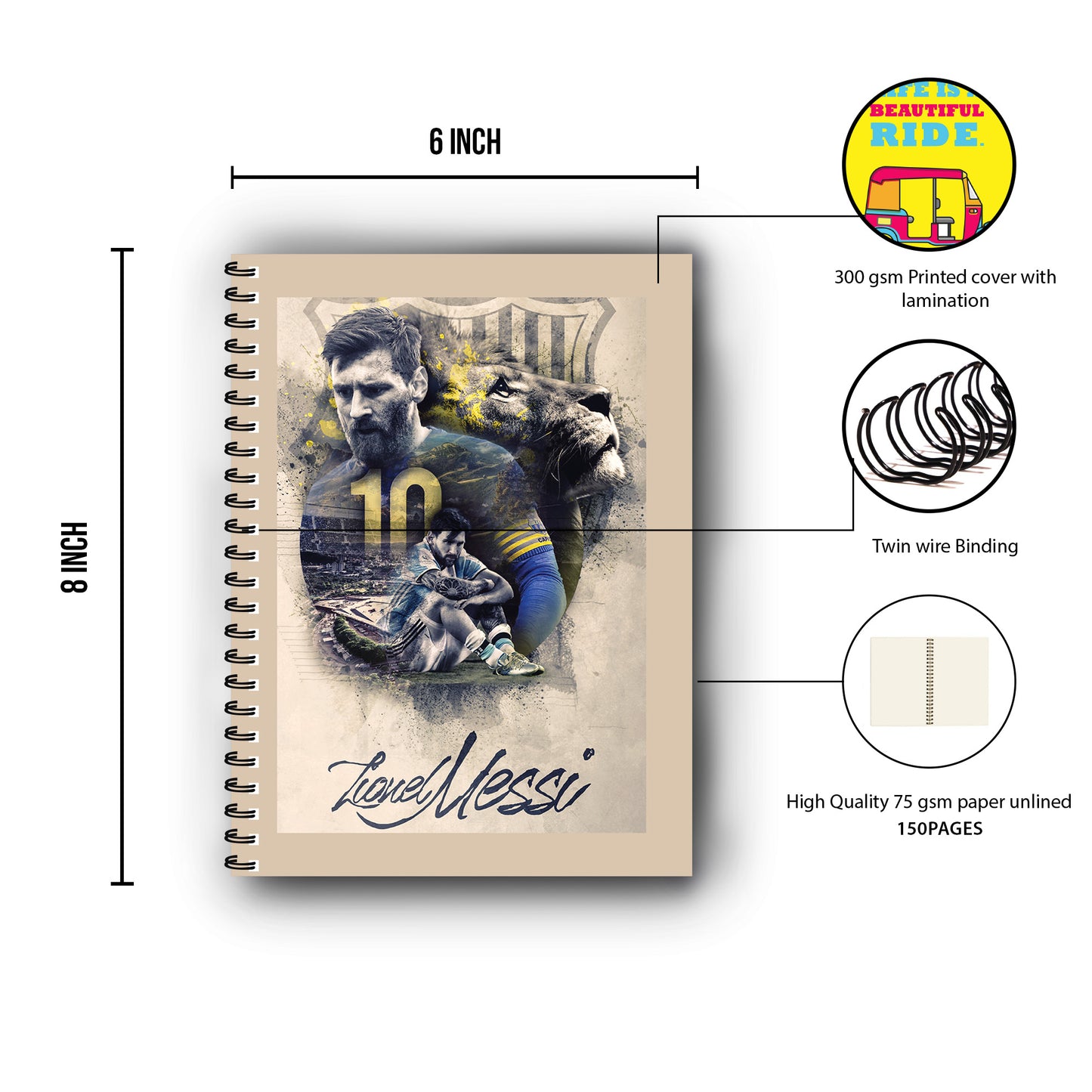 Leonel Messi Printed Notebook