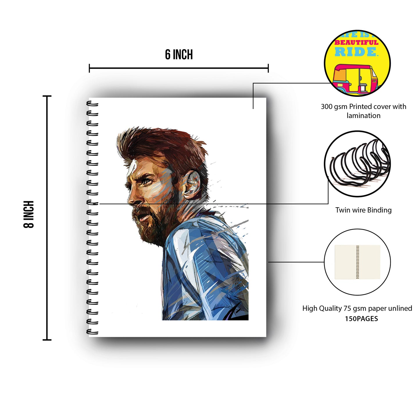 Leonel Messi Printed Notebook