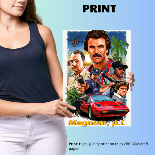 Magnum Movie Poster Frame Magnum Force Movies Artwork Framed Posters Hollywood Action Starring Film Canvas Painting Photo Frames for Wall Decor Living Room Bedroom  Study Room Restraunt Cafe Office & Home Decoration