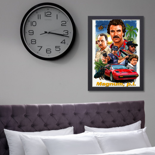 Magnum Movie Poster Frame Magnum Force Movies Artwork Framed Posters Hollywood Action Starring Film Canvas Painting Photo Frames for Wall Decor Living Room Bedroom  Study Room Restraunt Cafe Office & Home Decoration