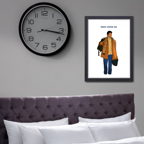 Main Hoon Na Movie Poster Frame Shahrukh Khan Artwork Framed Posters Bollywood Actor SRK Canvas Painting Photo Frames For Wall Decor Bedroom Living Room Decoration Home Office wall Restraunt Cafe, main hoon na movie poster, main hoon na movie poster hd, main hoon na posters, main hoon na poster hd, main hoon na wall picture, main hoon na wall photo, main hoon na wall poster, main hoon na wall painting, main hoon na wall art,  srk king movie poster, srk new movie poster, srk old movie poster