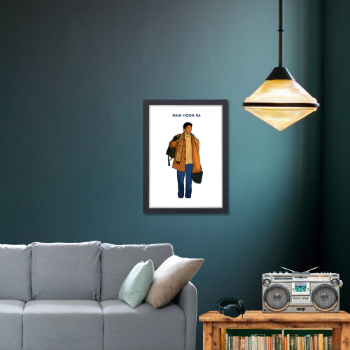 Main Hoon Na Movie Poster Frame Shahrukh Khan Artwork Framed Posters Bollywood Actor SRK Canvas Painting Photo Frames For Wall Decor Bedroom Living Room Decoration Home Office wall Restraunt Cafe, main hoon na movie poster, main hoon na movie poster hd, main hoon na posters, main hoon na poster hd, main hoon na wall picture, main hoon na wall photo, main hoon na wall poster, main hoon na wall painting, main hoon na wall art,  srk king movie poster, srk new movie poster, srk old movie poster