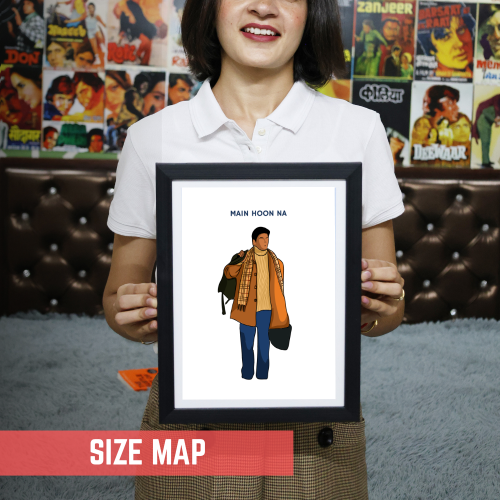 Main Hoon Na Movie Poster Frame Shahrukh Khan Artwork Framed Posters Bollywood Actor SRK Canvas Painting Photo Frames For Wall Decor Bedroom Living Room Decoration Home Office wall Restraunt Cafe, main hoon na movie poster, main hoon na movie poster hd, main hoon na posters, main hoon na poster hd, main hoon na wall picture, main hoon na wall photo, main hoon na wall poster, main hoon na wall painting, main hoon na wall art,  srk king movie poster, srk new movie poster, srk old movie poster