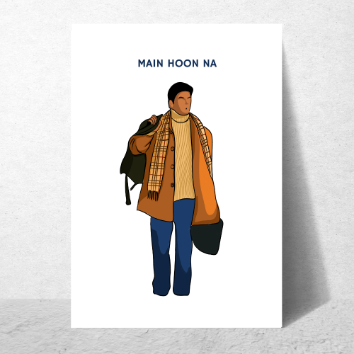 Main Hoon Na Movie Poster Frame Shahrukh Khan Artwork Framed Posters Bollywood Actor SRK Canvas Painting Photo Frames For Wall Decor Bedroom Living Room Decoration Home Office wall Restraunt Cafe, main hoon na movie poster, main hoon na movie poster hd, main hoon na posters, main hoon na poster hd, main hoon na wall picture, main hoon na wall photo, main hoon na wall poster, main hoon na wall painting, main hoon na wall art,  srk king movie poster, srk new movie poster, srk old movie poster