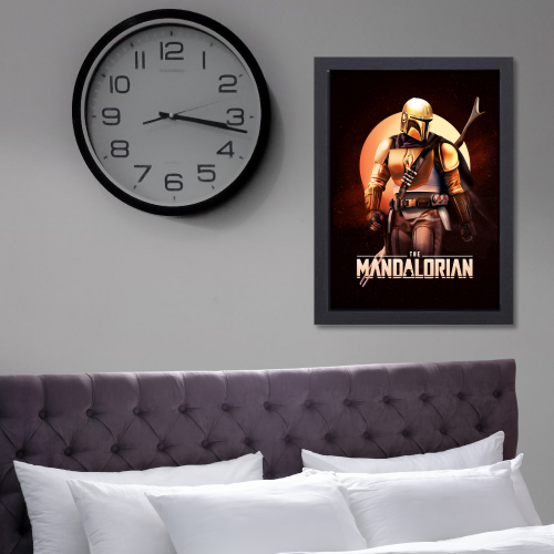 The Mandalorian Movie Poster Frame Action Film Series Framed Posters Movies Seasons Artwork Canvas Painting Photo Frames for Wall Decor Living Room Bedroom  Study Room Restraunt Cafe Office & Home Decoration