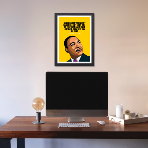 Martin Luther King Poster Frame Motivational Quotes Artwork Framed Posters Motivation Inspiring Canvas Painting Photo Frames For Wall Decor Living Living Room Bedroom  Study Room Restraunt Cafe Office & Home Decoration