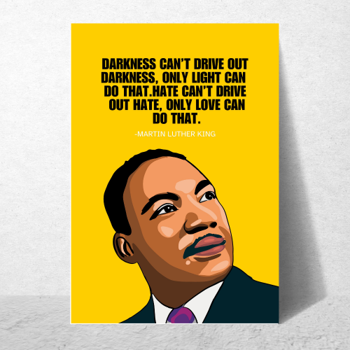 Martin Luther King Poster Frame Motivational Quotes Artwork Framed Posters Motivation Inspiring Canvas Painting Photo Frames For Wall Decor Living Living Room Bedroom  Study Room Restraunt Cafe Office & Home Decoration