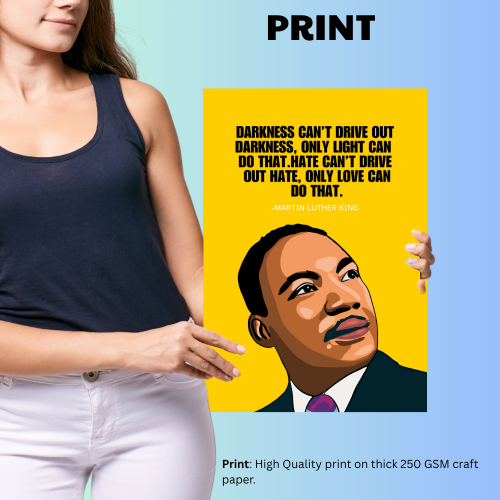 Martin Luther King Poster Frame Motivational Quotes Artwork Framed Posters Motivation Inspiring Canvas Painting Photo Frames For Wall Decor Living Living Room Bedroom  Study Room Restraunt Cafe Office & Home Decoration