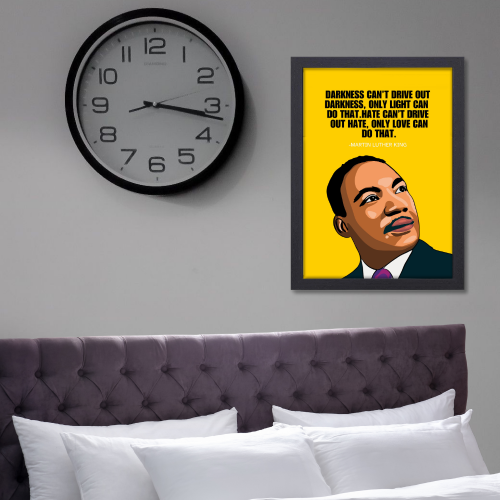 Martin Luther King Poster Frame Motivational Quotes Artwork Framed Posters Motivation Inspiring Canvas Painting Photo Frames For Wall Decor Living Living Room Bedroom  Study Room Restraunt Cafe Office & Home Decoration