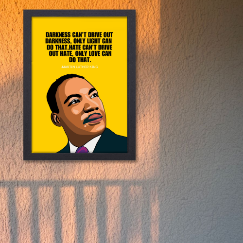 Martin Luther King Poster Frame Motivational Quotes Artwork Framed Posters Motivation Inspiring Canvas Painting Photo Frames For Wall Decor Living Living Room Bedroom  Study Room Restraunt Cafe Office & Home Decoration