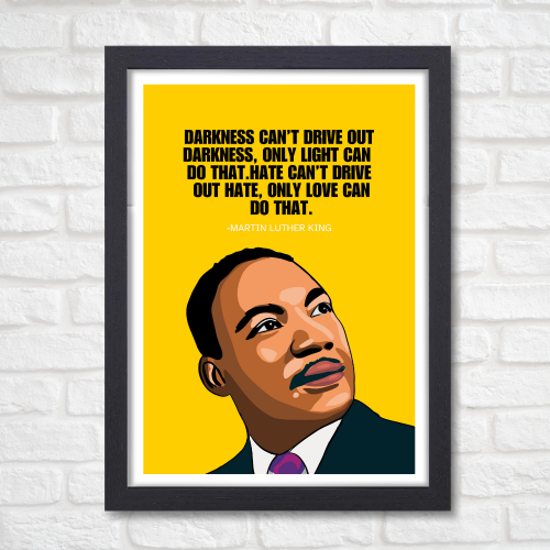 Martin Luther King Poster Frame Motivational Quotes Artwork Framed Posters Motivation Inspiring Canvas Painting Photo Frames For Wall Decor Living Living Room Bedroom  Study Room Restraunt Cafe Office & Home Decoration