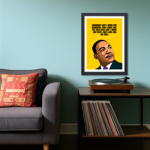 Martin Luther King Poster Frame Motivational Quotes Artwork Framed Posters Motivation Inspiring Canvas Painting Photo Frames For Wall Decor Living Living Room Bedroom  Study Room Restraunt Cafe Office & Home Decoration