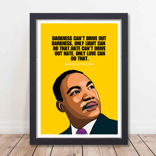 Martin Luther King Poster Frame Motivational Quotes Artwork Framed Posters Motivation Inspiring Canvas Painting Photo Frames For Wall Decor Living Living Room Bedroom  Study Room Restraunt Cafe Office & Home Decoration