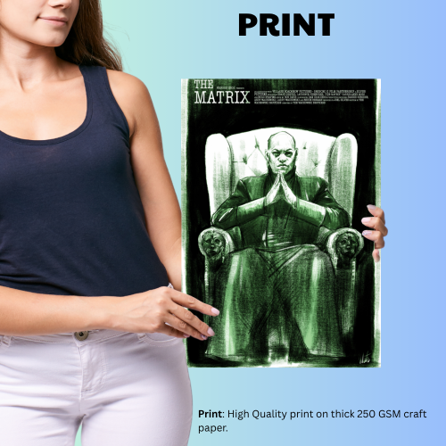 The Matrix Movie Poster Frame Series Film Art work Framed Posters Hollywood English Movies Canvas Painting Photo Frames for Wall Decor Home Decoration Living Room Bedroom Office Study Room Cafe