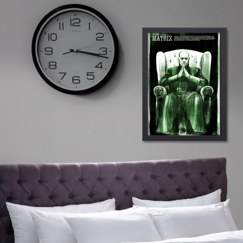 The Matrix Movie Poster Frame Series Film Art work Framed Posters Hollywood English Movies Canvas Painting Photo Frames for Wall Decor Home Decoration Living Room Bedroom Office Study Room Cafe