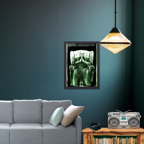 The Matrix Movie Poster Frame Series Film Art work Framed Posters Hollywood English Movies Canvas Painting Photo Frames for Wall Decor Home Decoration Living Room Bedroom Office Study Room Cafe