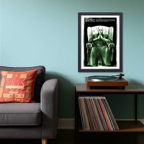 The Matrix Movie Poster Frame Series Film Art work Framed Posters Hollywood English Movies Canvas Painting Photo Frames for Wall Decor Home Decoration Living Room Bedroom Office Study Room Cafe