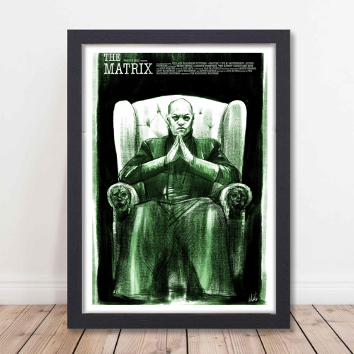The Matrix Movie Poster Frame Series Film Art work Framed Posters Hollywood English Movies Canvas Painting Photo Frames for Wall Decor Home Decoration Living Room Bedroom Office Study Room Cafe
