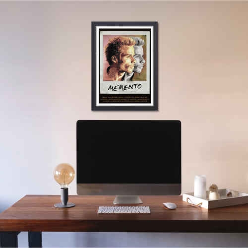 Memento Movie Poster Frame Thriller Crime Film Artwork Framed Posters Hollywood Movies Canvas Painting Photo Frames for Wall Decor Living Room Bedroom  Study Room Restraunt Cafe Office & Home Decoration