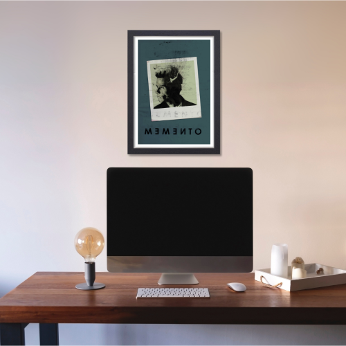 Memento Film Poster Frame Thriller Crime Movie Artwork Framed Posters Hollywood Movies Canvas Painting Photo Frames for Wall Decor Living Room Bedroom  Study Room Restraunt Cafe Office & Home Decoration