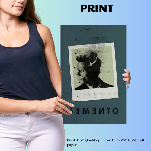 Memento Film Poster Frame Thriller Crime Movie Artwork Framed Posters Hollywood Movies Canvas Painting Photo Frames for Wall Decor Living Room Bedroom  Study Room Restraunt Cafe Office & Home Decoration