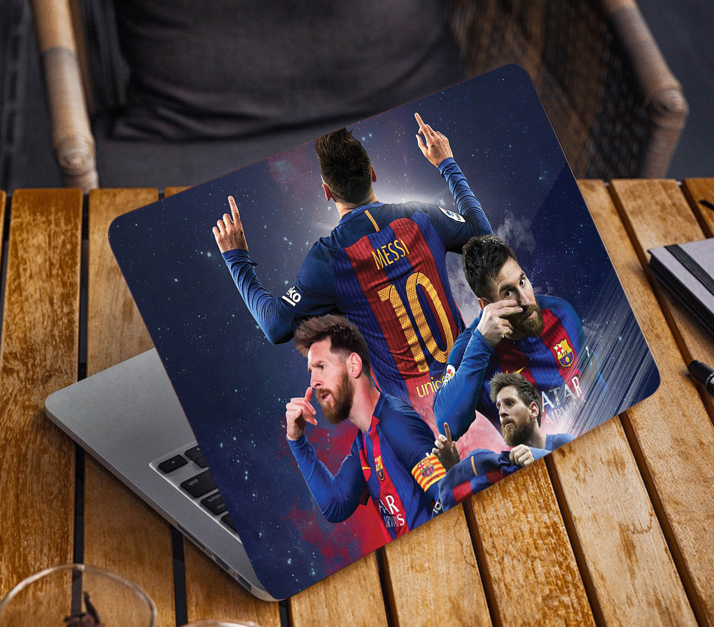 Messi Barcelona Laptop Skin Vinyl, No Bubble, Multicolor 11.6"- 15.6" inch Laptop