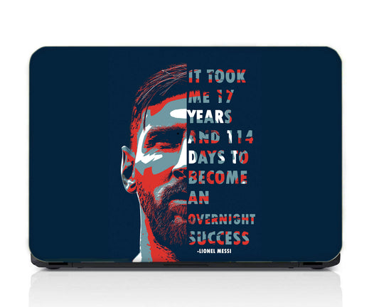 Lionel messi Quote Laptop Skin Vinyl, No Bubble, Multicolor 11.6"- 15.6" inch Laptop