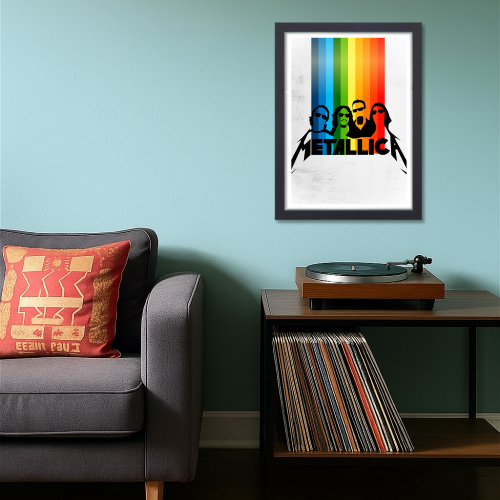 Mettalica Band Poster Frame American Music Art work Canvas Paintings Framed Posters Singers Photo Frames Painting for Wall Decor Livingroom Hotel Restraunt Cafe Restro Bedroom Dining Hall Room Office & Home Decoration, metallica band poster, metallica band members poster, metallica concert posters, metallica concert posters 2025, metallica band posters for sale, metallica poster, metallica poster hd, metallica poster vintage, metallica posters for sale, metallica posters 80s, metallica poster framed