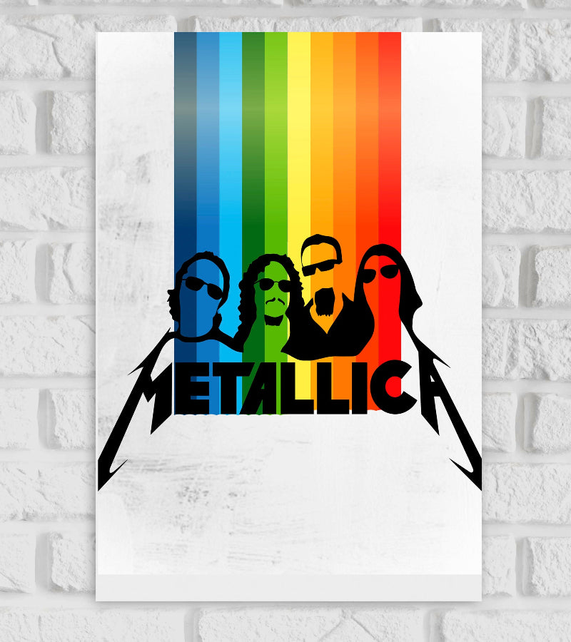 Metallica Rock Band Pop Culture Art Singer Songwriter and Dancer Pop Culture Music Artist Popular Singers Colorful Matte Finish Beautiful Poster Frame