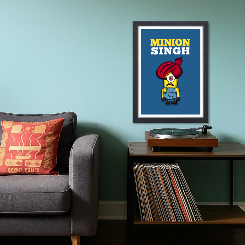 ONE IN A MINION POSTER MINION SINGH POSTER CARTOON POSTER FUNNY POSTER, Minion Singh Funny Artwork Frame Poster Bollywood Cute Art Framed Posters Movies Quote Canvas Painting Photo Frames For Wall Decor Restraunt Cafe Bedroom Living Room Decoration Home Office, cute funny artwork poster, funny painting ideas, cute minion poster, funny minion poster, cute poster ideas, minion poster, minion poster ideas, minion poster printable, minion posters for sale, minion poster movie, minion picture frame, minion photo