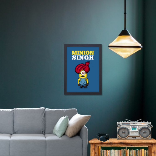 ONE IN A MINION POSTER MINION SINGH POSTER CARTOON POSTER FUNNY POSTER, Minion Singh Funny Artwork Frame Poster Bollywood Cute Art Framed Posters Movies Quote Canvas Painting Photo Frames For Wall Decor Restraunt Cafe Bedroom Living Room Decoration Home Office, cute funny artwork poster, funny painting ideas, cute minion poster, funny minion poster, cute poster ideas, minion poster, minion poster ideas, minion poster printable, minion posters for sale, minion poster movie, minion picture frame, minion photo