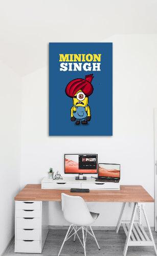 ONE IN A MINION POSTER MINION SINGH POSTER CARTOON POSTER FUNNY POSTER, Minion Singh Funny Artwork Frame Poster Bollywood Cute Art Framed Posters Movies Quote Canvas Painting Photo Frames For Wall Decor Restraunt Cafe Bedroom Living Room Decoration Home Office, cute funny artwork poster, funny painting ideas, cute minion poster, funny minion poster, cute poster ideas, minion poster, minion poster ideas, minion poster printable, minion posters for sale, minion poster movie, minion picture frame, minion photo