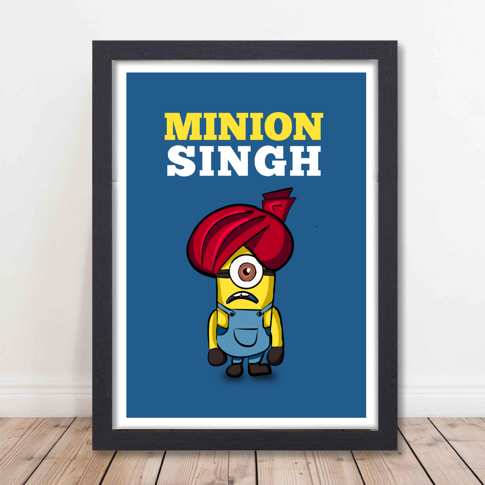 ONE IN A MINION POSTER MINION SINGH POSTER CARTOON POSTER FUNNY POSTER, Minion Singh Funny Artwork Frame Poster Bollywood Cute Art Framed Posters Movies Quote Canvas Painting Photo Frames For Wall Decor Restraunt Cafe Bedroom Living Room Decoration Home Office, cute funny artwork poster, funny painting ideas, cute minion poster, funny minion poster, cute poster ideas, minion poster, minion poster ideas, minion poster printable, minion posters for sale, minion poster movie, minion picture frame, minion photo