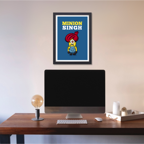 ONE IN A MINION POSTER MINION SINGH POSTER CARTOON POSTER FUNNY POSTER, Minion Singh Funny Artwork Frame Poster Bollywood Cute Art Framed Posters Movies Quote Canvas Painting Photo Frames For Wall Decor Restraunt Cafe Bedroom Living Room Decoration Home Office, cute funny artwork poster, funny painting ideas, cute minion poster, funny minion poster, cute poster ideas, minion poster, minion poster ideas, minion poster printable, minion posters for sale, minion poster movie, minion picture frame, minion photo