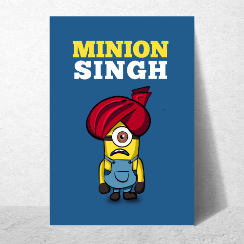 ONE IN A MINION POSTER MINION SINGH POSTER CARTOON POSTER FUNNY POSTER, Minion Singh Funny Artwork Frame Poster Bollywood Cute Art Framed Posters Movies Quote Canvas Painting Photo Frames For Wall Decor Restraunt Cafe Bedroom Living Room Decoration Home Office, cute funny artwork poster, funny painting ideas, cute minion poster, funny minion poster, cute poster ideas, minion poster, minion poster ideas, minion poster printable, minion posters for sale, minion poster movie, minion picture frame, minion photo